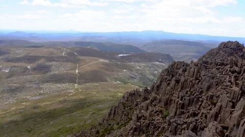 View from Cradle Mountain Summit Stock Footage 201315997