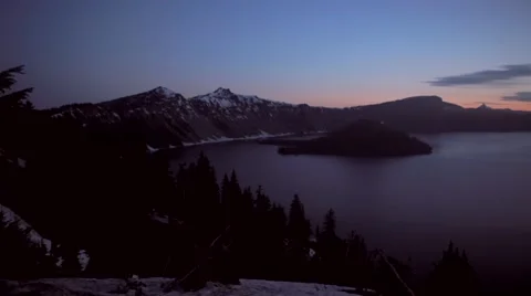 View of Crater Lake Stock Footage 49012362