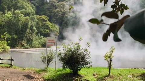 View to the crater of the mountain Stock Footage 170648803