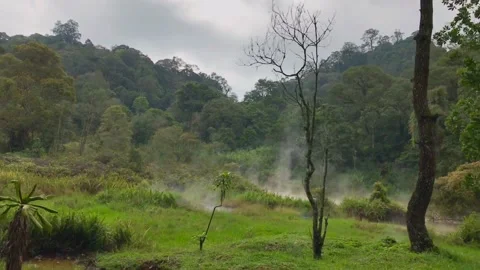 View to the crater of the mountain Stock Footage 170648868