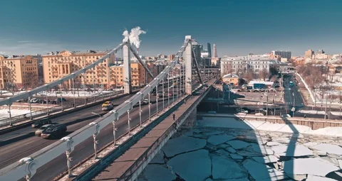View of Crimean bridge Video stock 88396319