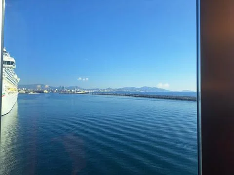 View from a cruise ship Stock Photos