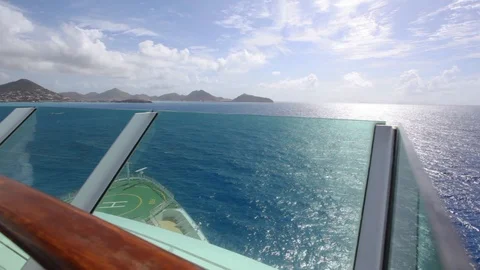 View As Cruise Ship Sails In The Caribbean Sea Stock-Footage 88918082