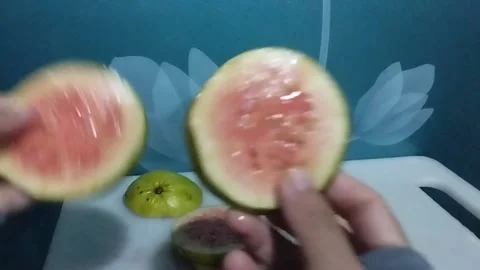 View of a crystal pink round slice captured and shown Stock Footage 229255025