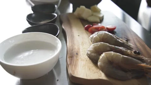 View of Curry Ingredients, Preparing For Making Curry at Home. Slow Motion Stock Footage 133364605