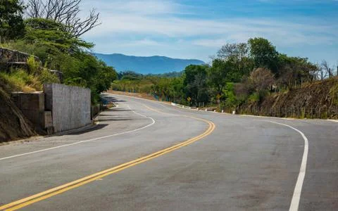 View of a curve Foto stock