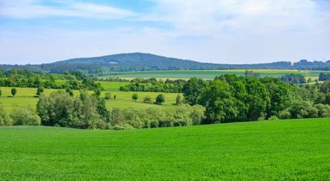 View to the czorneboh Stock Photos
