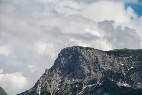 View on the Dachstein Mountains with clouds 2 Stock Photos