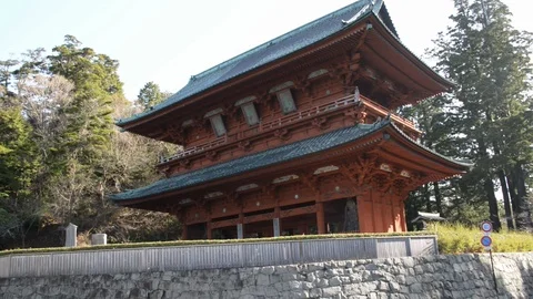 View of Daimon in Koya, Japan Stock Footage 86758960