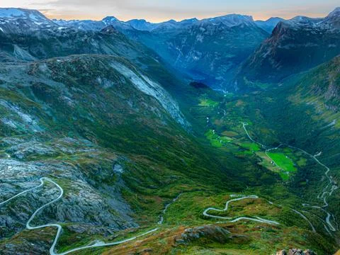 View from Dalsnibba Stock Photos