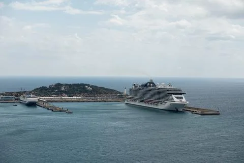 View from Dalt Vila old town in Ibiza in Spain in the summer of 2022. Stock Photos