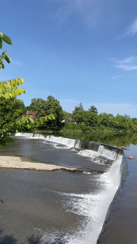 View of dam in St Marys Vídeo Stock 326160986