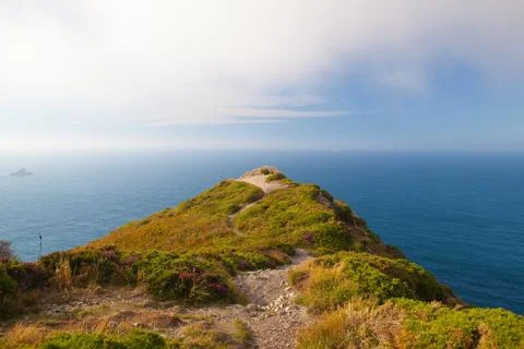 View of danger cliffs in Cabo Penas, Spain Photos