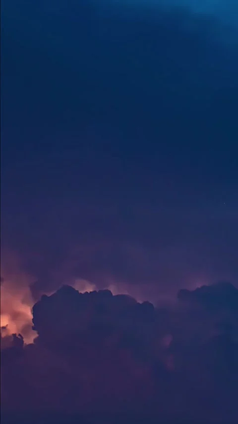 View of dark clouds at dusk, Latvia. Stock Footage 339951524