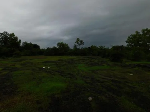 View of dark clouds at the evening Foto stock