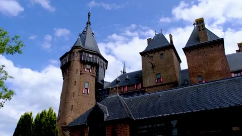 View of the De Haar Castle, Netherlands. 스톡 동영상 275451217