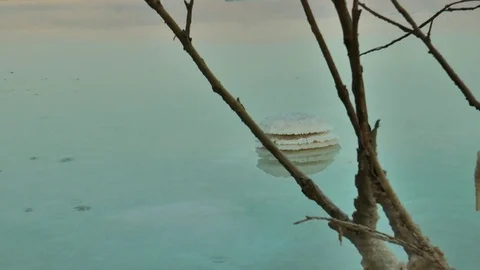 View of Dead Sea coastline Stock Footage 71962237