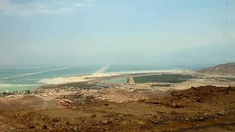 View of the dead sea from the mountain Stock Photos