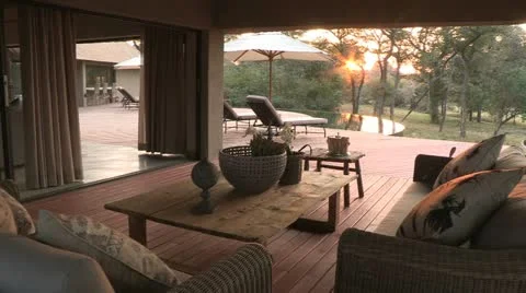 View deck from chalet Stock Footage 22778423