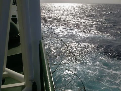 View from the deck of a ship Stock Photos
