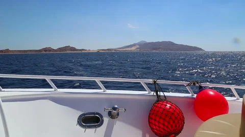 View from the deck of the ship on the sea 스톡 동영상 61601626