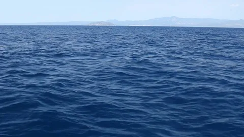 View from the deck of a ship at sea Stock Footage 71278984