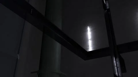 View in a deep Elevator Shaft 스톡 일러스트