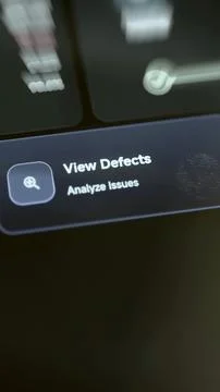View defects control features magnifying glass icon Stock Photos