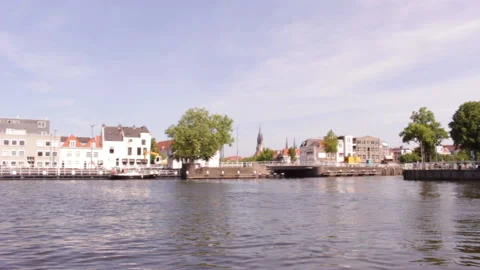 View of Delft from Johannes Vermeer Stock Footage