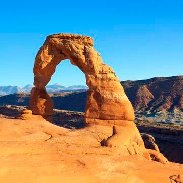 View of delicate arch Stock Photos