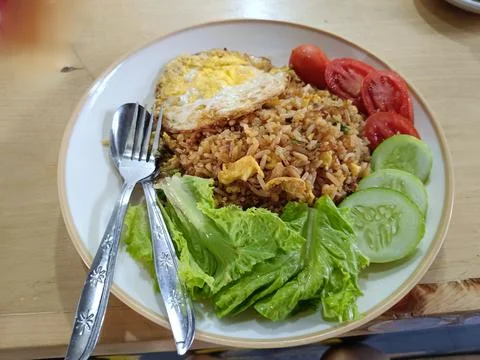 View of delicious fried rice Stock Photos