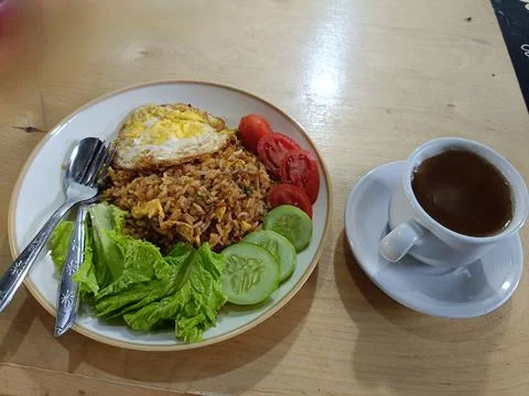 View of delicious fried rice Stock Photos