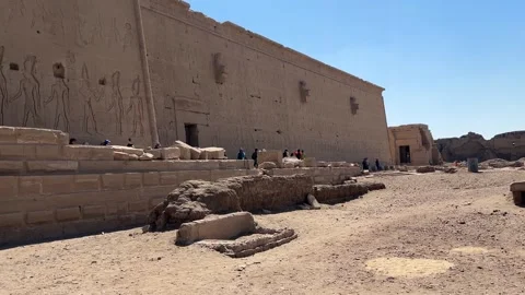 View of the Dendera Temple complex, Egypt Stock Footage 316554803
