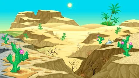 View on the desert Stock Illustration