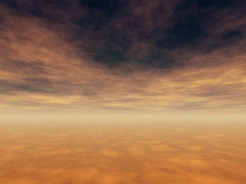 View of the desert at night Stock Illustration