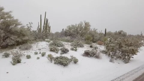 View of a desert storm from a car Vídeo Stock 103347384