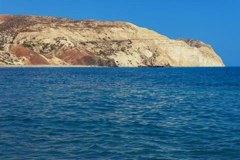 View of deserted beach, cyprus Stock-Fotos
