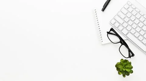View desk items frame with copy space. High quality and resolution beautiful Stock Photos