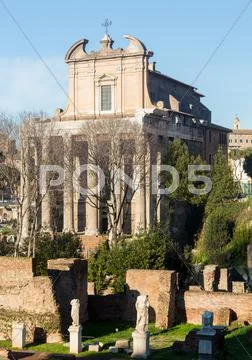 View of details of ancient rome Stock Photos