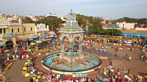 View of Devaraja Market in Mysore. Stock Footage 132818679