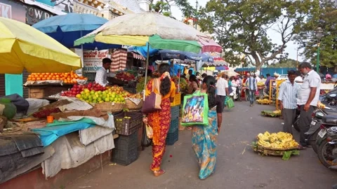 View of Devaraja Market in Mysore. Stock Footage 132820780