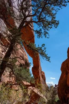 View from Devils Garden Hiking Trail in Arches National Park, Utah Stock-Fotos