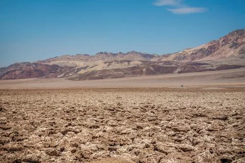 View of Devils Golf Course at Death Valley National Park 스톡 사진