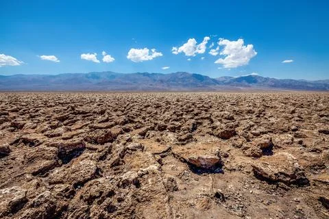 View of Devils Golf Course at Death Valley National Park Stock-Fotos