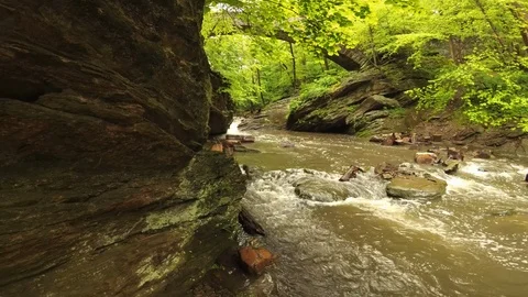 A view of Devil's Pool from behind a rock Stock Footage 108413761