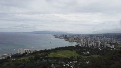 View from Diamond Head Stock Footage 155362247