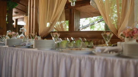 View of different meals on the table Stock Footage 64789559