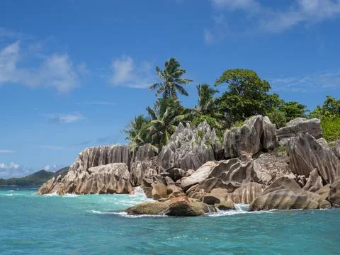 View from different sides of St. Pierre island, Seychelles, Indian ocean Foto stock