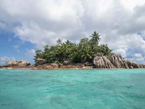 View from different sides of St. Pierre island, Seychelles, Indian ocean Foto stock