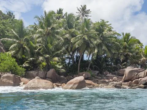 View from different sides of St. Pierre island, Seychelles, Indian ocean Stock Photos